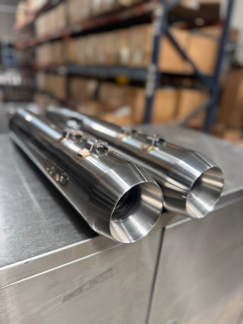 2017+ Harley-Davidson M8 Touring Stainless Steel 4.5" Slip-Ons Big Ed Exhaust